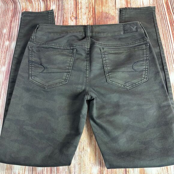 American Eagle JEGGING Womens Size 2 Army Camo Low Rise Jeans Denim Pants 27x29 - Picture 4 of 10